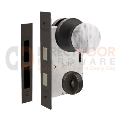 Emtek Conical Marble Interior Mortise Knob with Disk Rosette