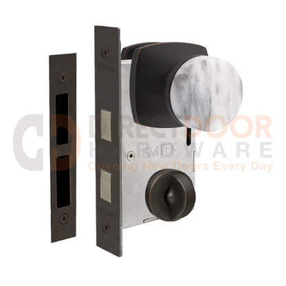 Emtek Conical Marble Interior Mortise Lever with Urban Rosette