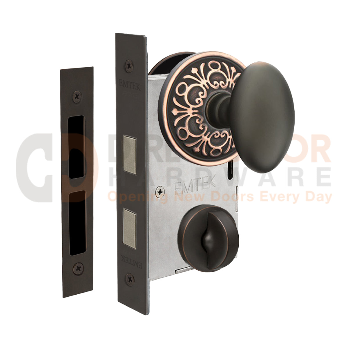 Emtek Egg Interior Mortise Knob with Lancaster Rosette