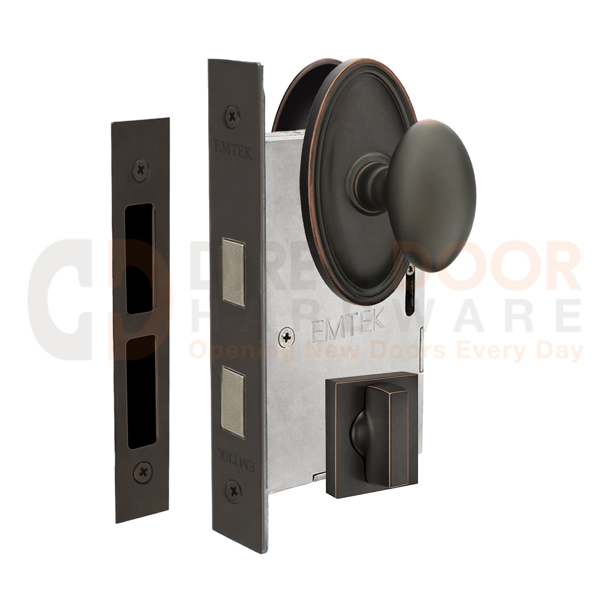Emtek Egg Interior Mortise Knob with Oval Rosette