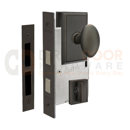 Emtek Egg Interior Mortise Knob with Rectangular Rosette