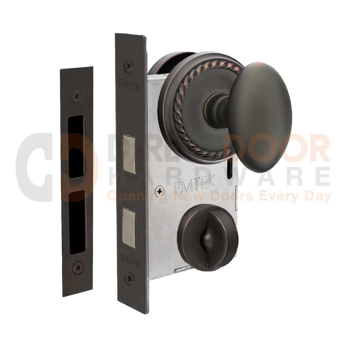 Emtek Egg Interior Mortise Knob with Rope Rosette