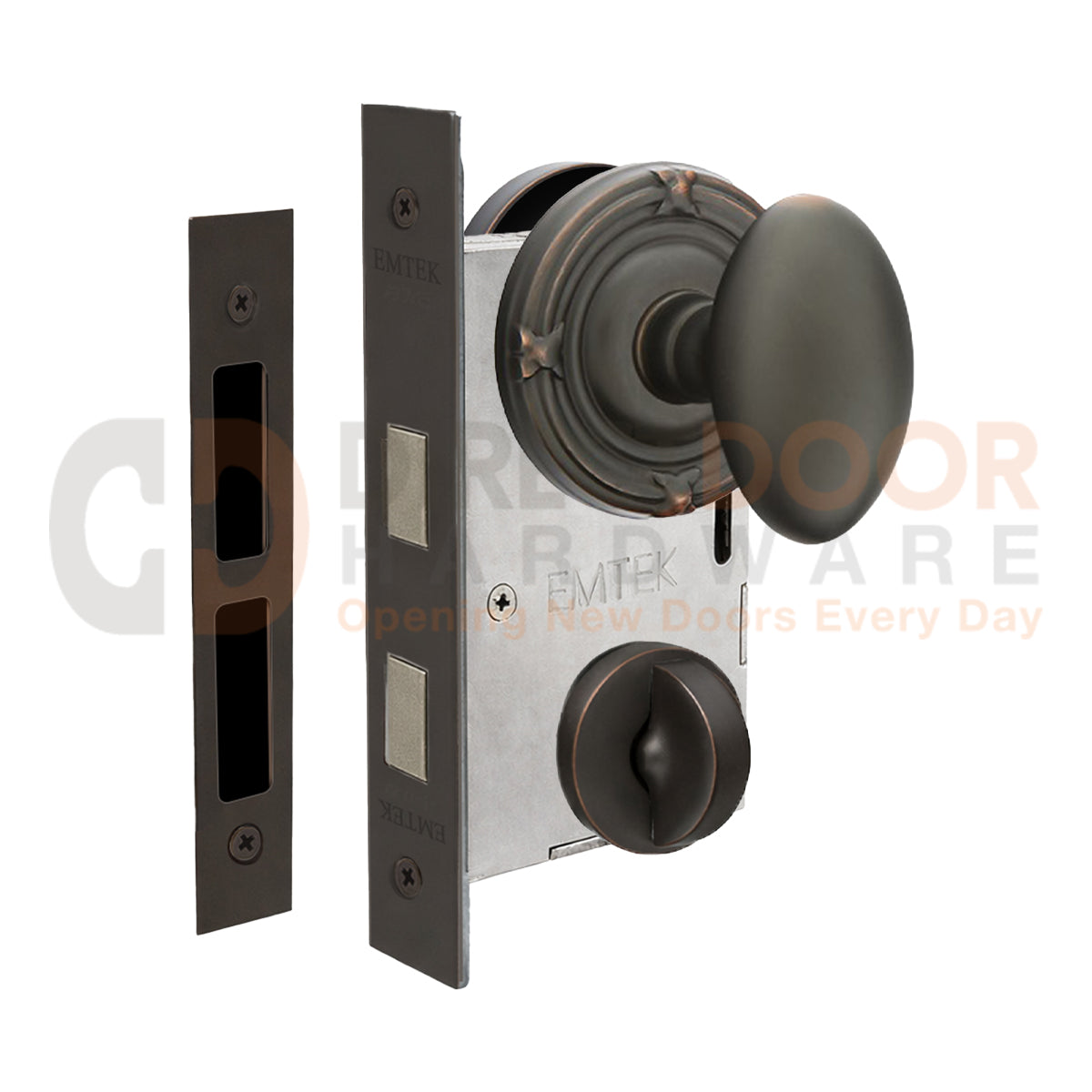Emtek Egg Interior Mortise Knob with Ribbon & Reed Rosette