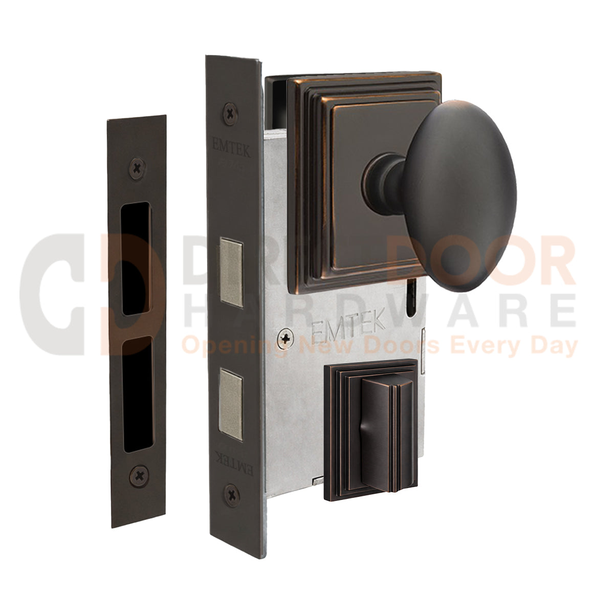 Emtek Egg Interior Mortise Knob with Wilshire Rosette