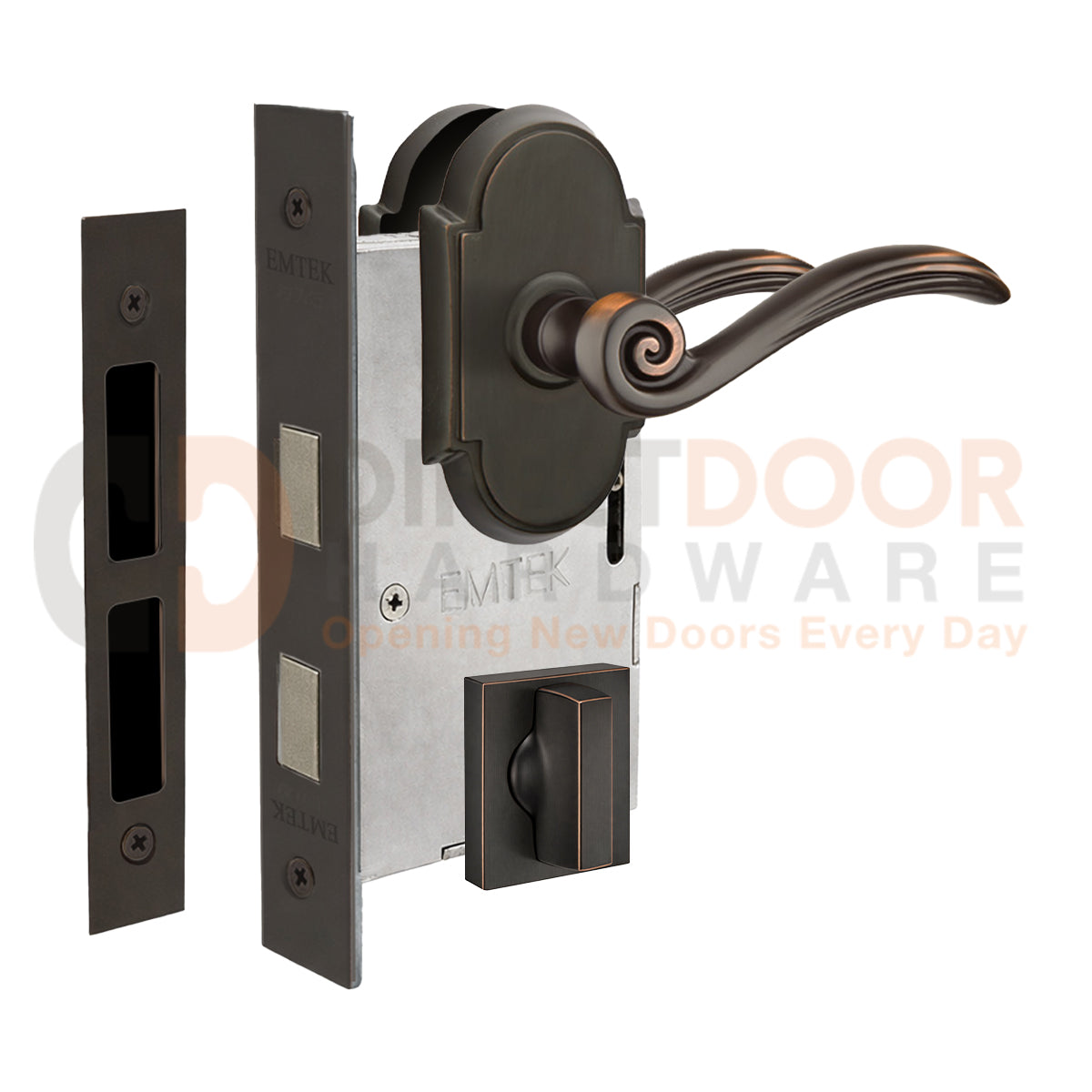 Emtek Elan Interior Mortise Lever with #8 Rosette