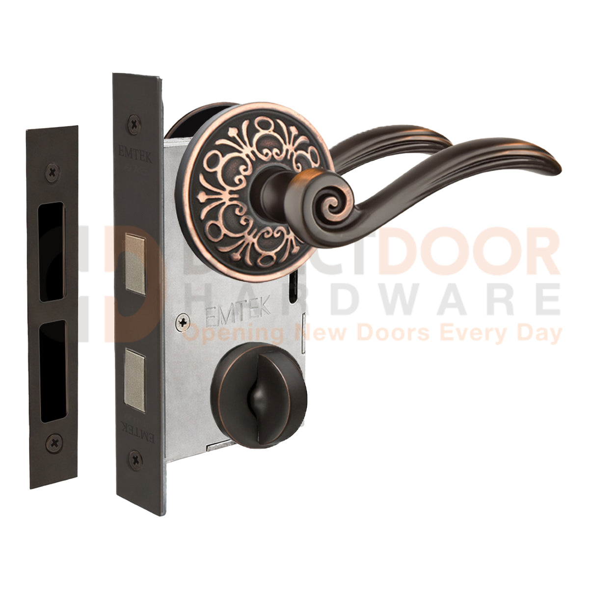Emtek Elan Interior Mortise Lever with Lancaster Rosette