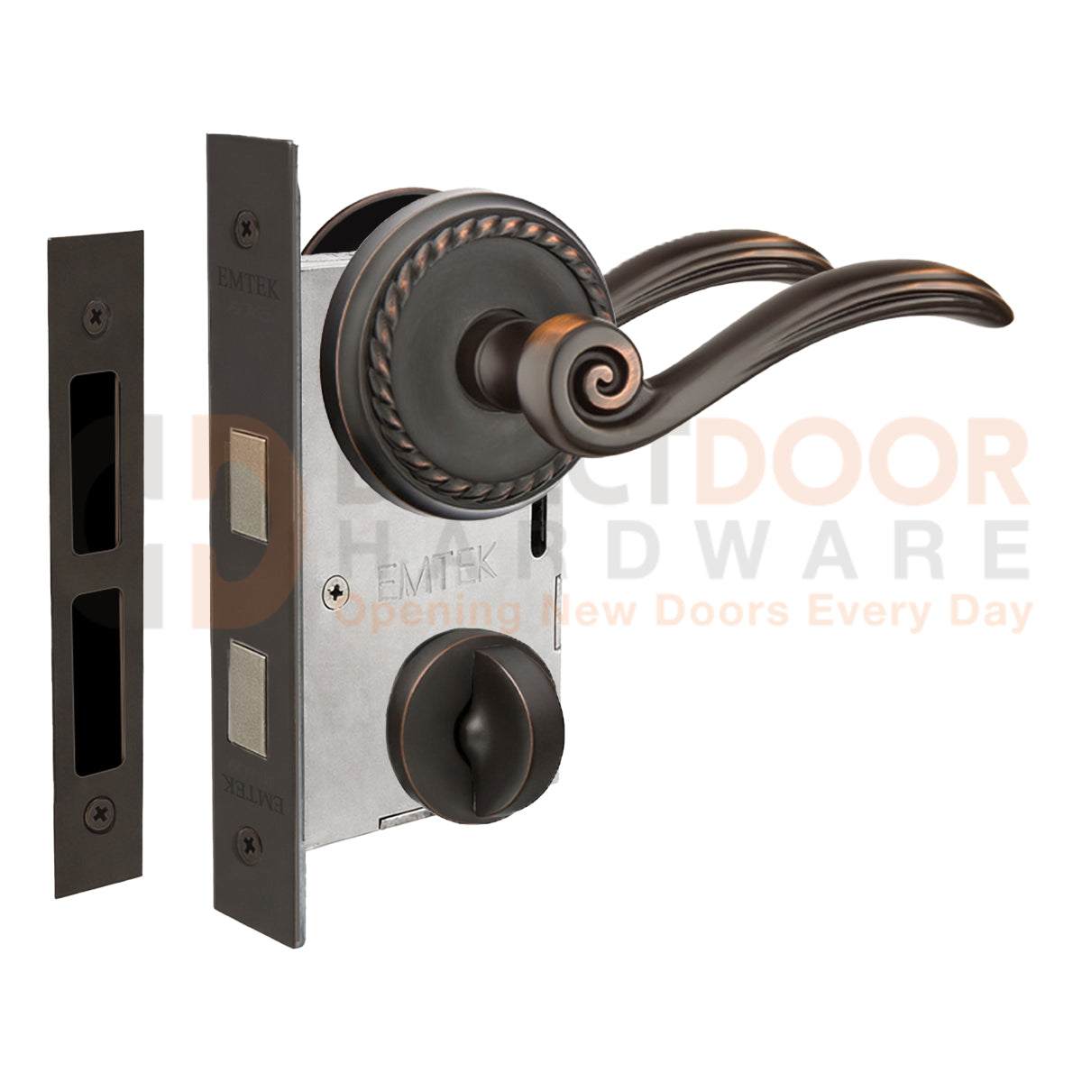 Emtek Elan Interior Mortise Lever with Rope Rosette
