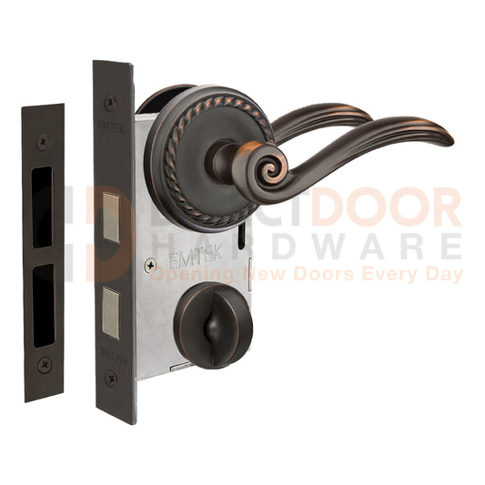 Emtek Elan Interior Mortise Lever with Rope Rosette