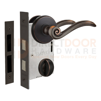 Emtek Elan Interior Mortise Lever with Watford Rosette