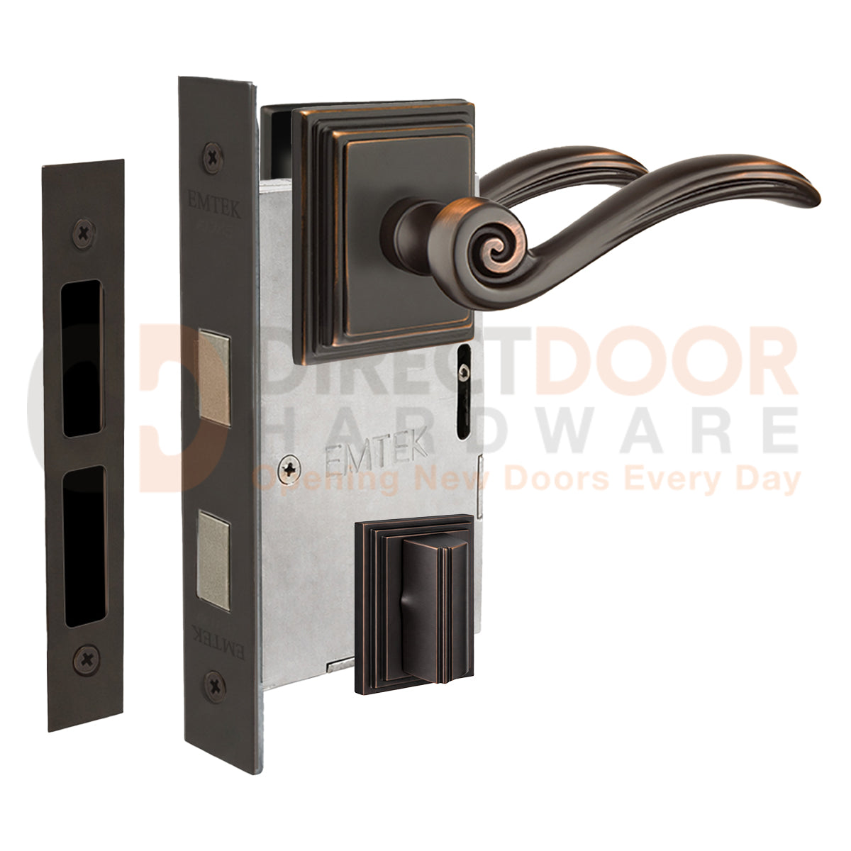 Emtek Elan Interior Mortise Lever with Wilshire Rosette