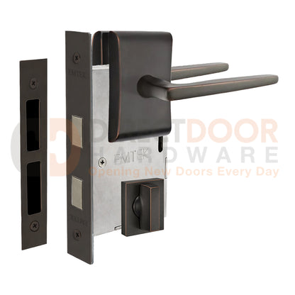 Emtek Hermes Interior Mortise Lever with Neos Rosette