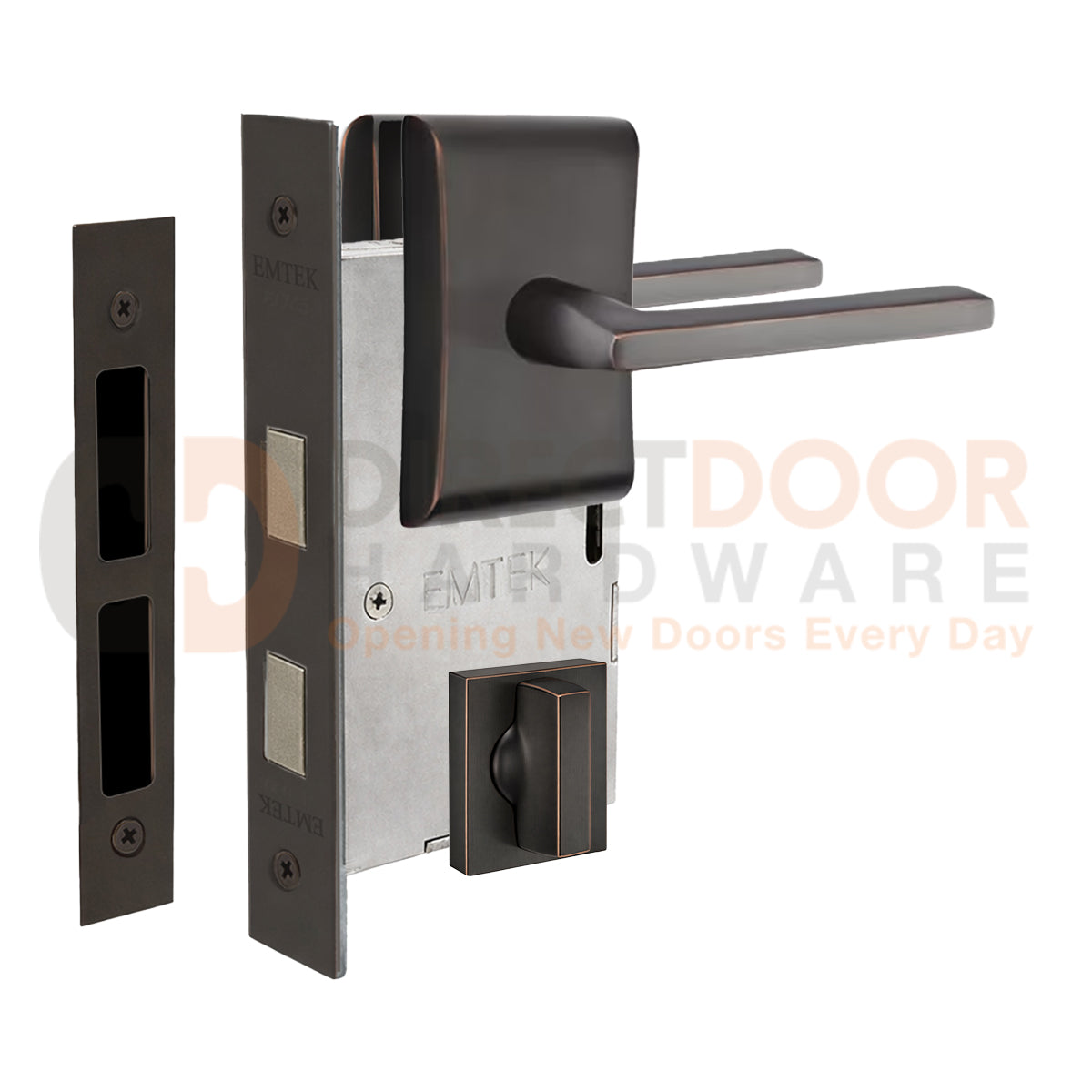 Emtek Helios Interior Mortise Lever with Neos Rosette