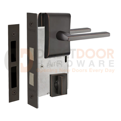 Emtek Helios Interior Mortise Lever with Neos Rosette