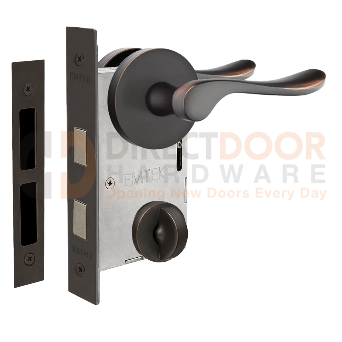 Emtek Luzern Interior Mortise Lever with Disk Rosette
