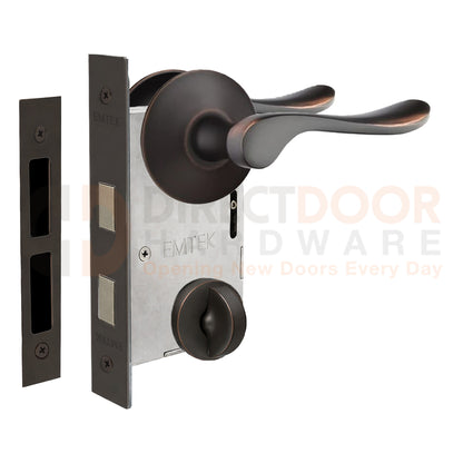 Emtek Luzern Interior Mortise Lever with Modern Rosette