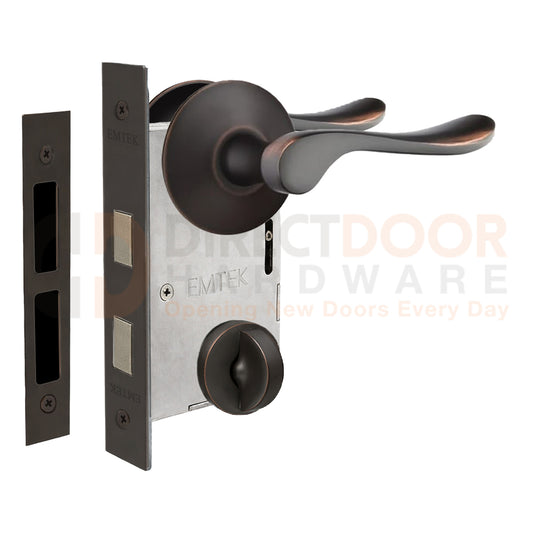 Emtek Luzern Interior Mortise Lever with Modern Rosette