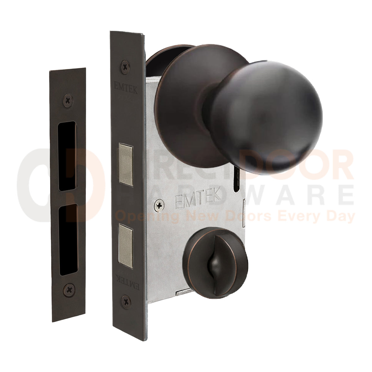 Emtek Orb Interior Mortise Knob with Modern Rosette