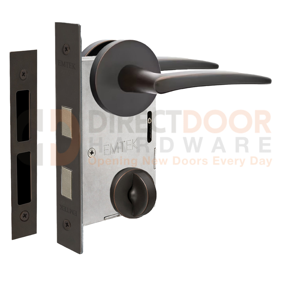 Emtek Poseiden Interior Mortise Lever with Disk Rosette