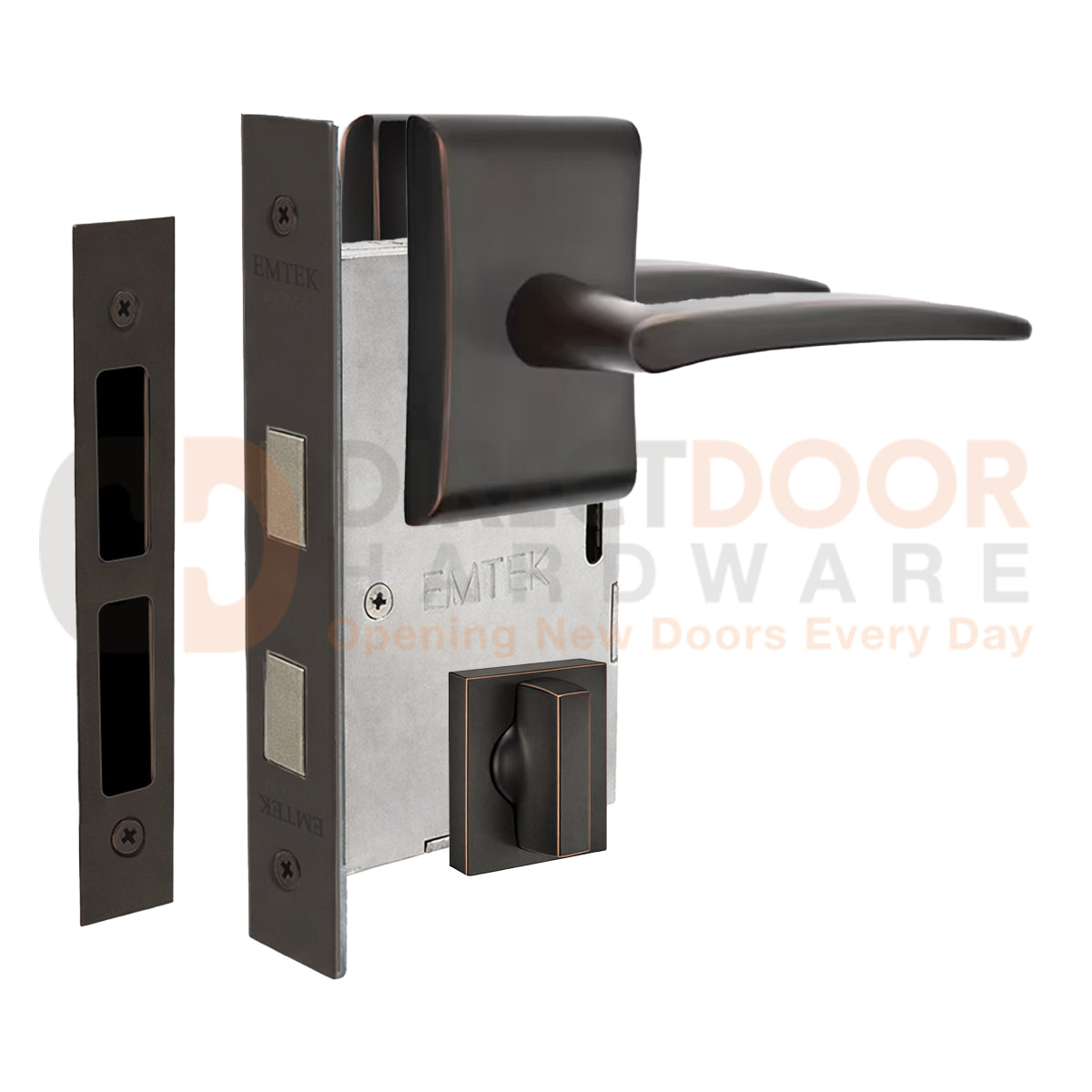 Emtek Poseidon Interior Mortise Lever with Neos Rosette