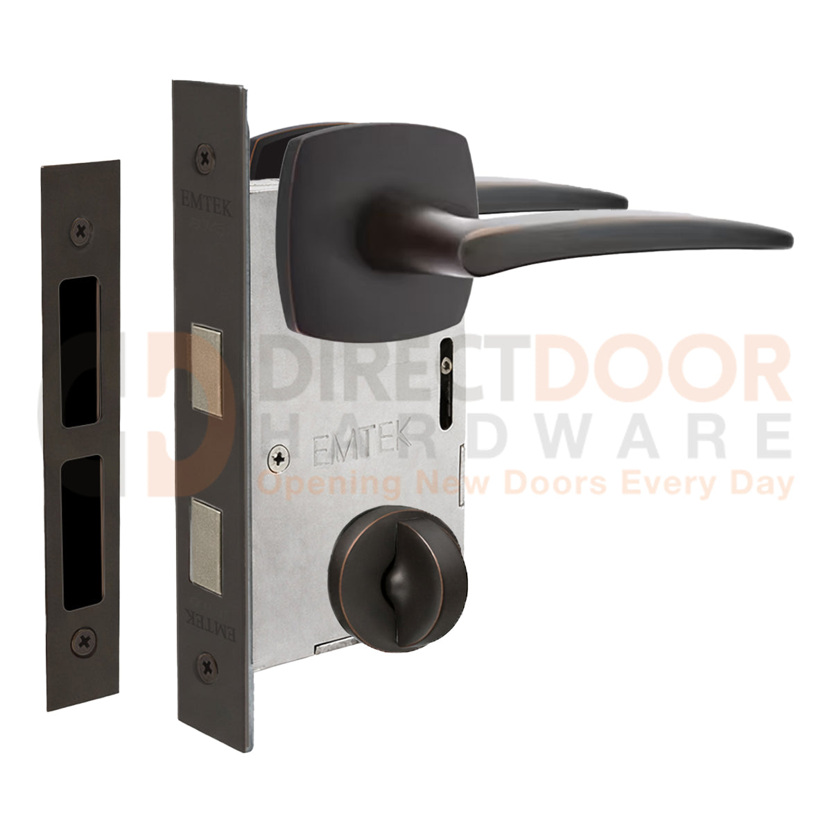 Emtek Poseidon Interior Mortise Lever with Urban Rosette