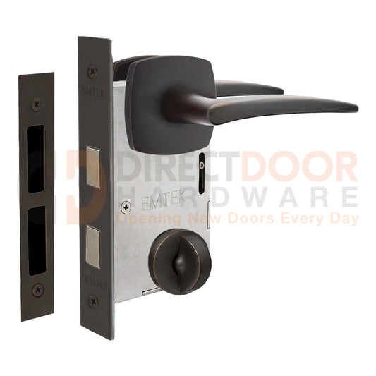 Emtek Poseidon Interior Mortise Lever with Urban Rosette