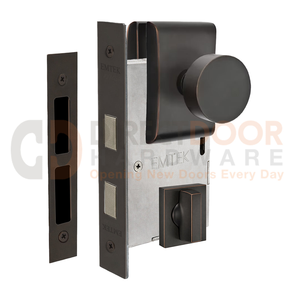 Emtek Round Interior Mortise Knob with Neos Rosette