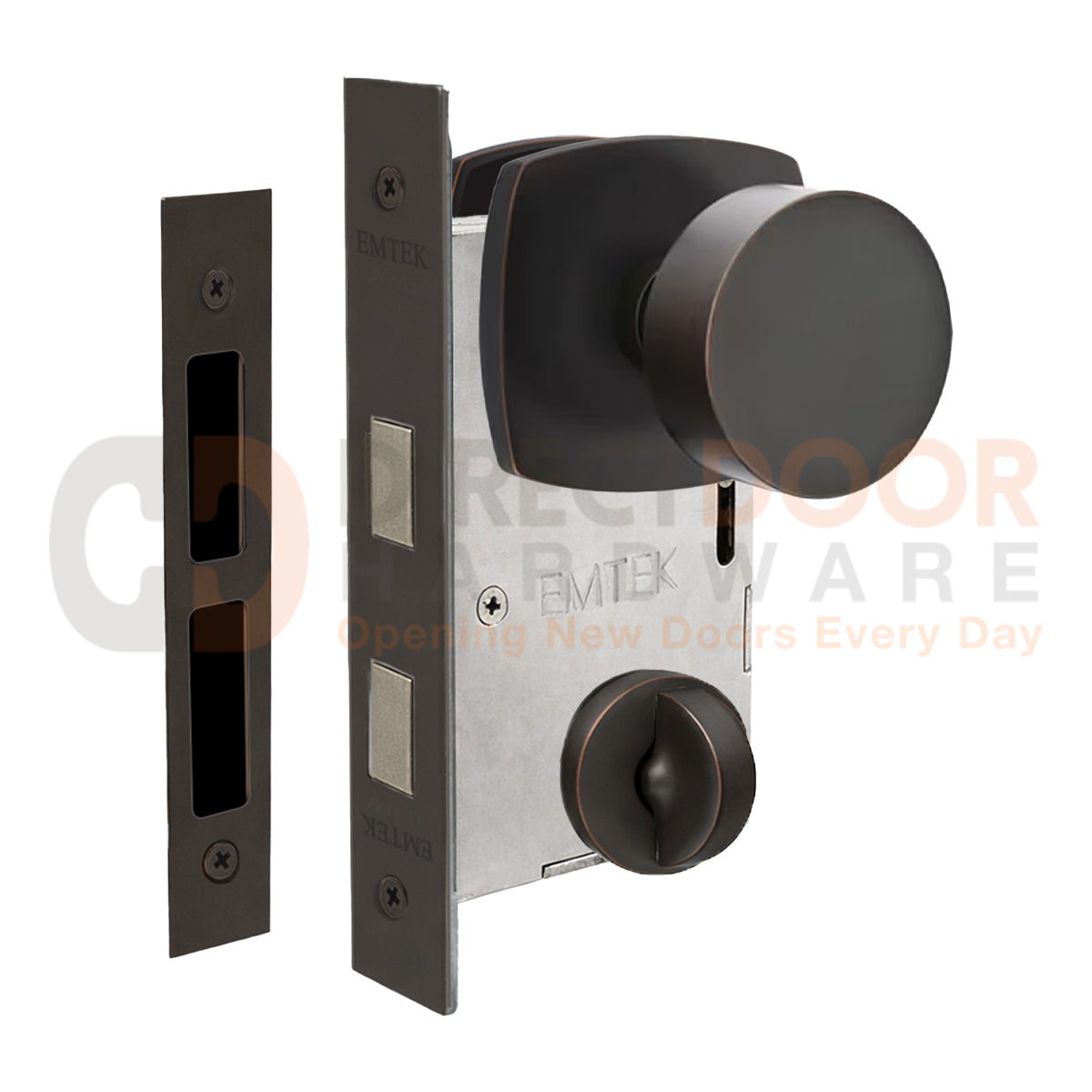 Emtek Round Interior Mortise Knob with Urban Rosette