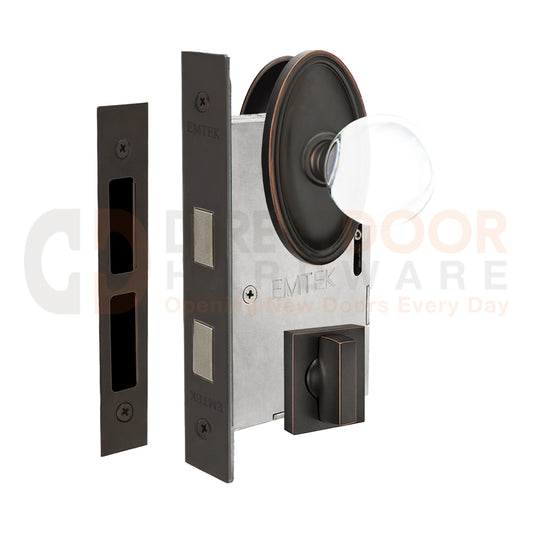 Emtek Bristol Interior Mortise Knob with Oval Rosette