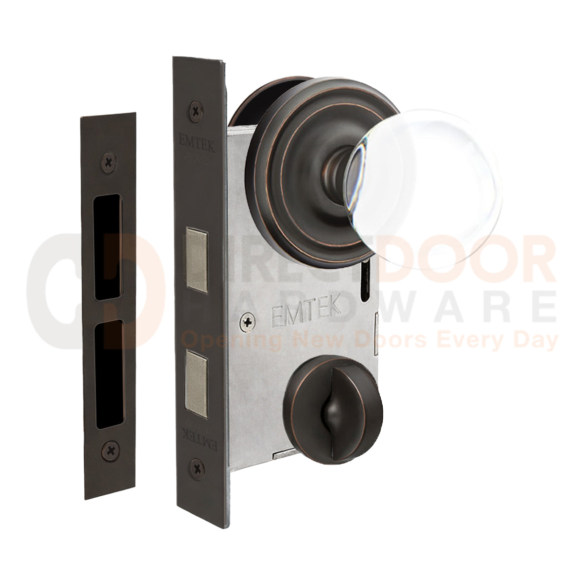 Emtek Bristol Interior Mortise Knob with Regular Rosette
