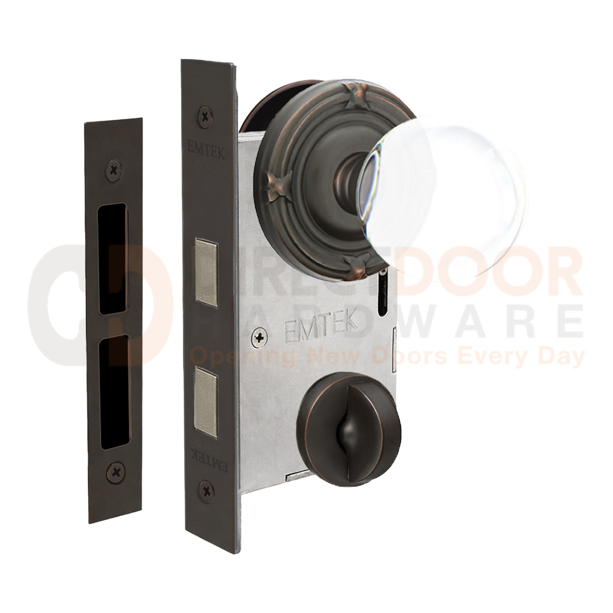 Emtek Bristol Interior Mortise Knob with Ribbon & Reed Rosette