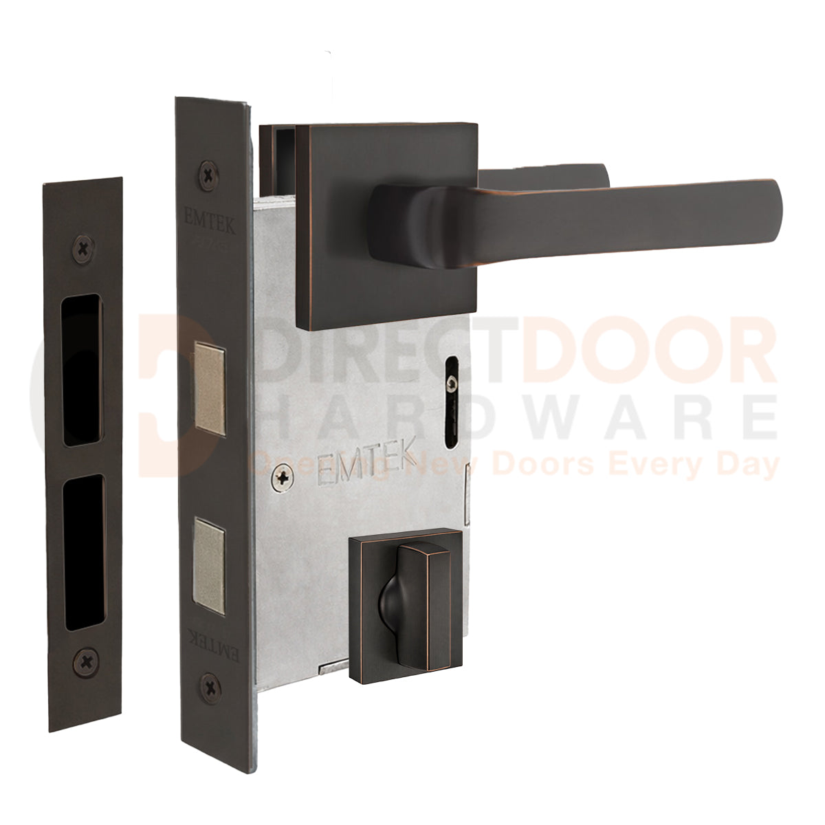 Emtek Spencer Interior Mortise Lever with Square Rosette