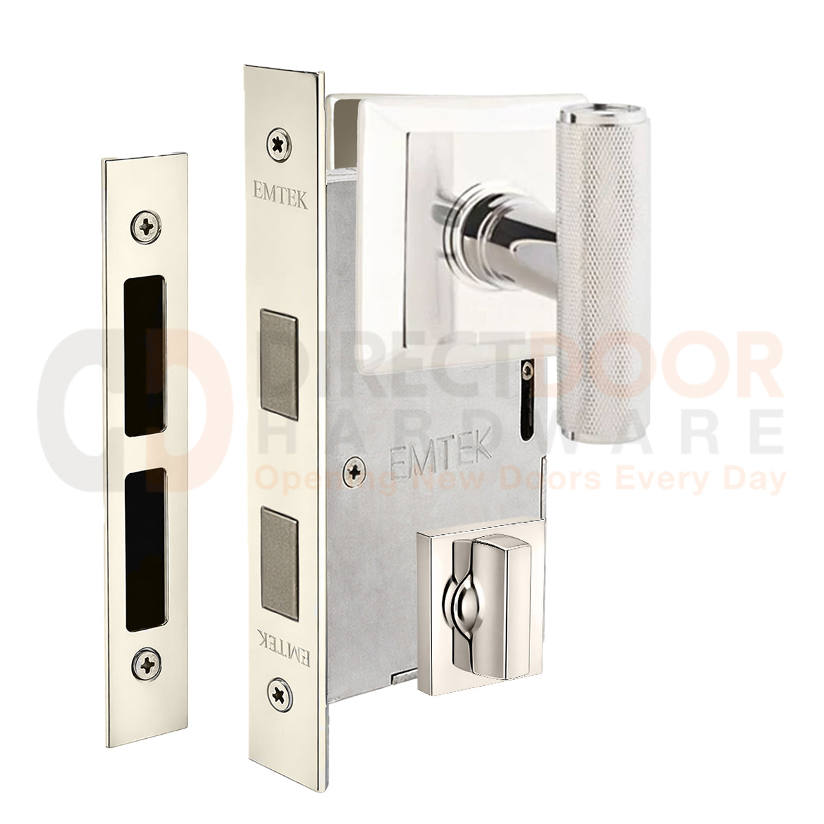 Emtek Ace Knurled Interior Mortise Knob with Quincy Rosette
