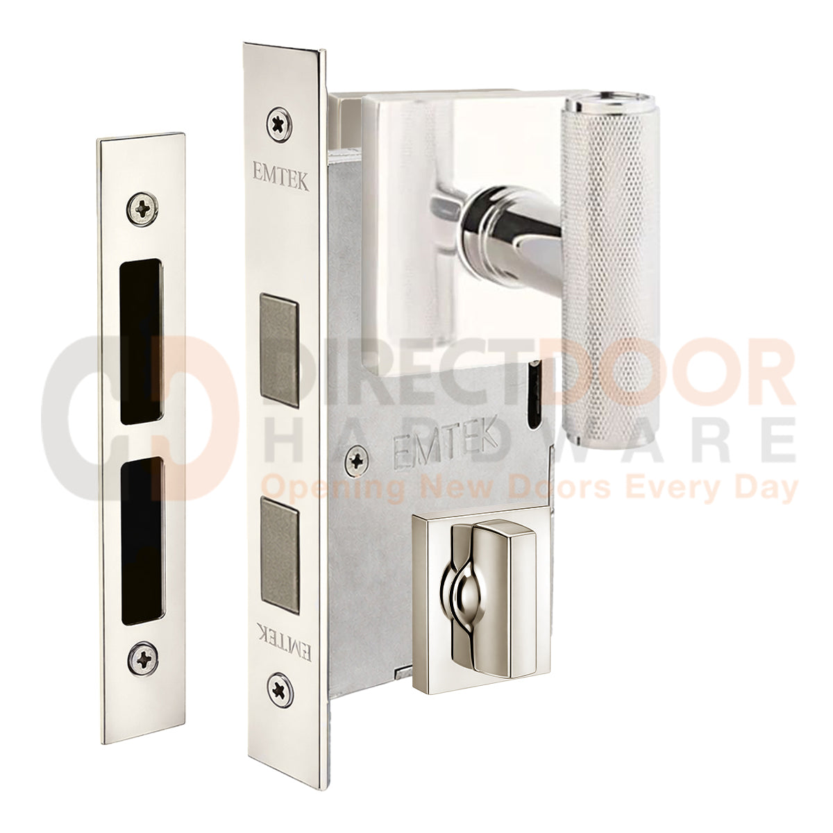 Emtek Ace Knurled Interior Mortise Knob with Square Rosette