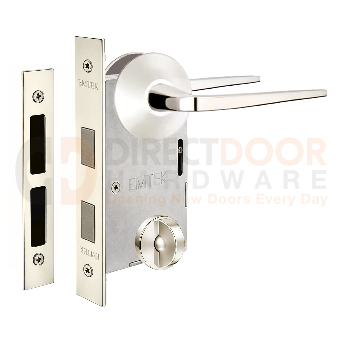 Emtek Athena Interior Mortise Lever with Modern Rosette