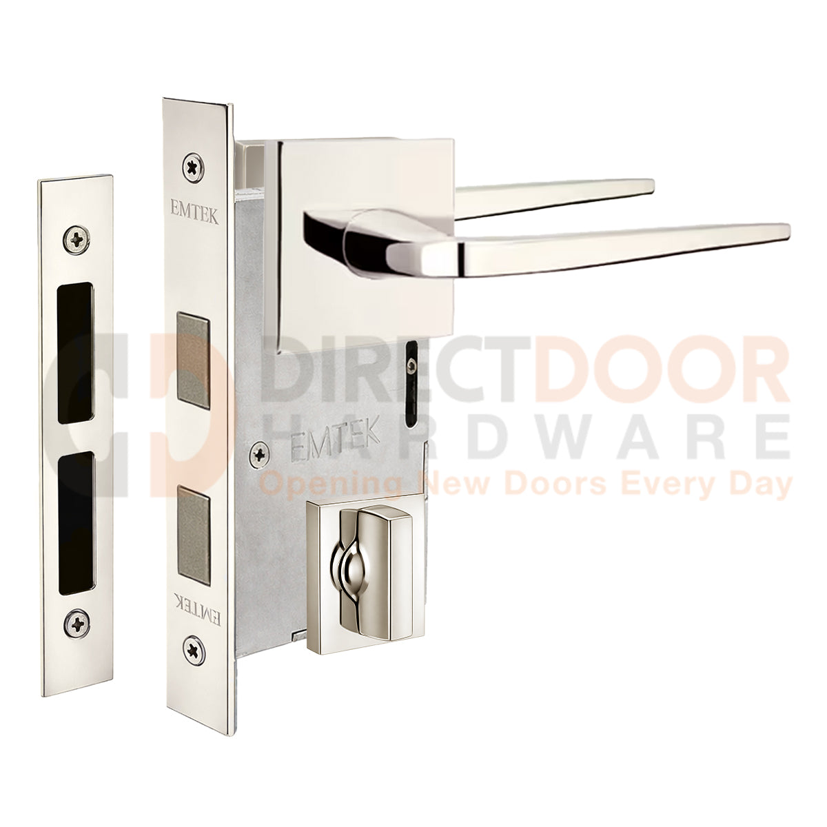 Emtek Athena Interior Mortise Lever with Square Rosette