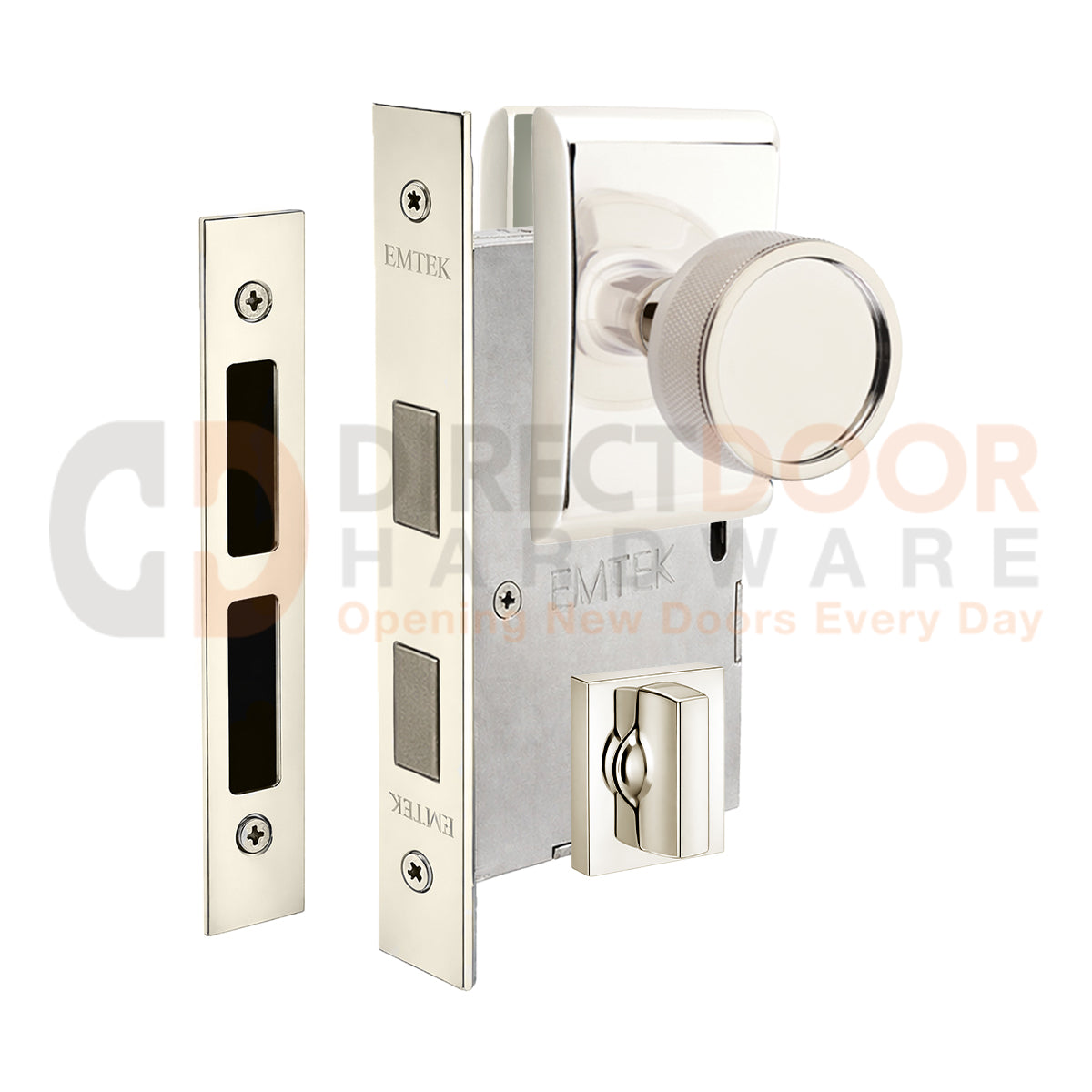 Emtek Conical Knurled Interior Mortise Knob with Neos Rosette