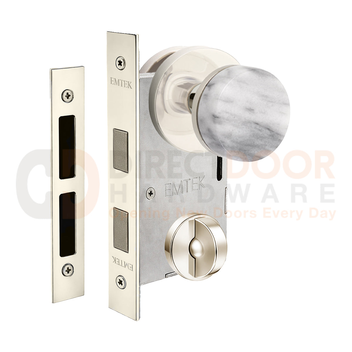 Emtek Conical Marble Interior Mortise Knob with Disk Rosette