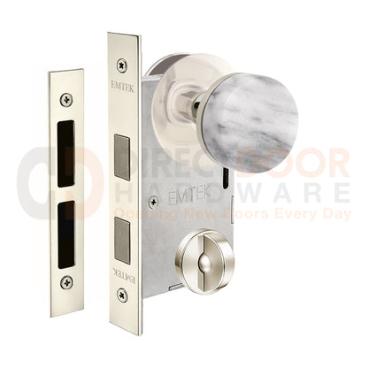 Emtek Conical Marble Interior Mortise Knob with Modern Rosette
