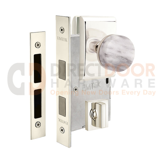 Emtek Conical Marble Interior Mortise Knob with Neos Rosette