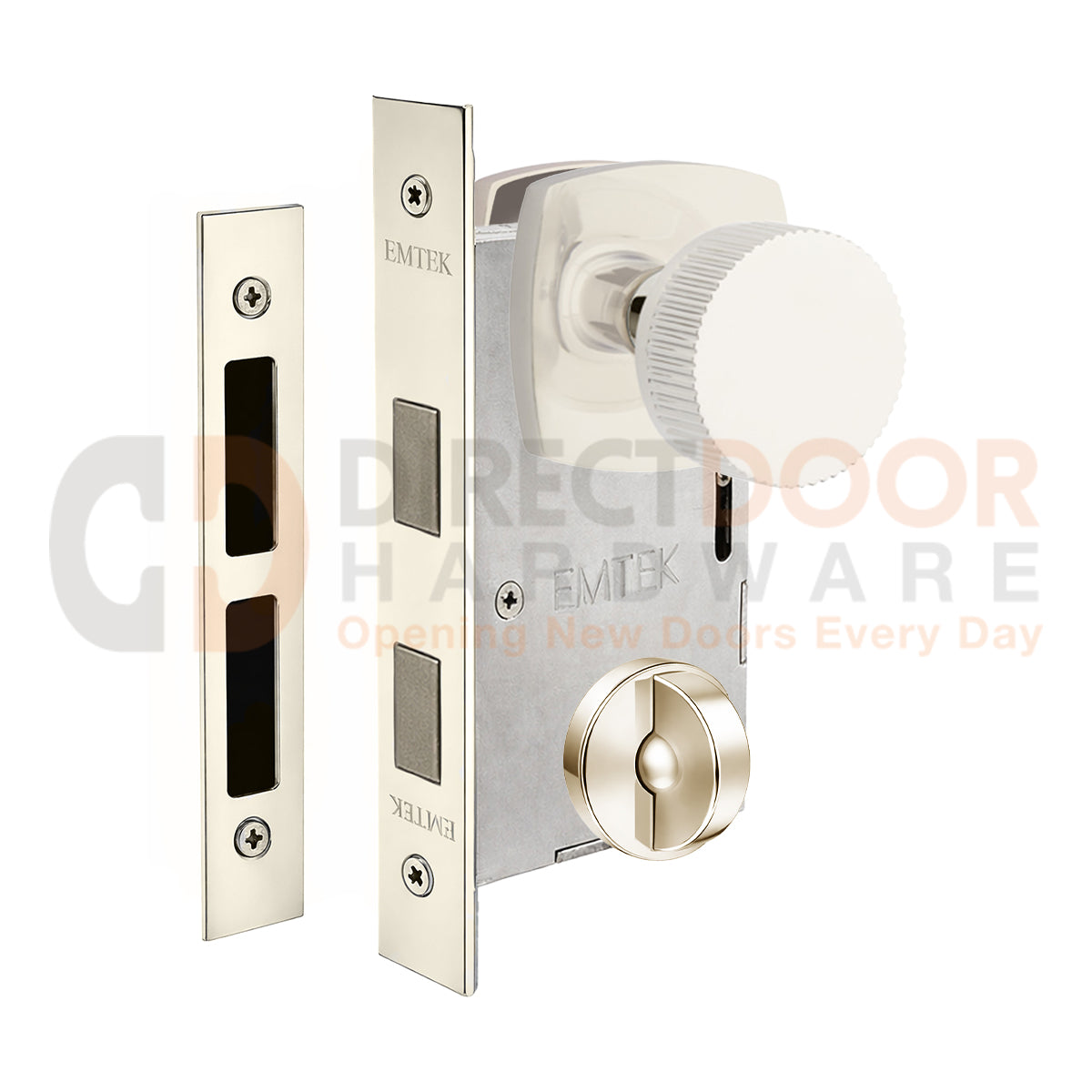 Emtek Conical Straight Knurled Interior Mortise Lever with Urban Rosette