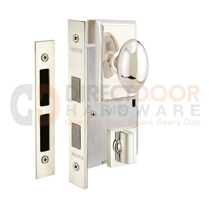 Emtek Egg Interior Mortise Knob with Rectangular Rosette