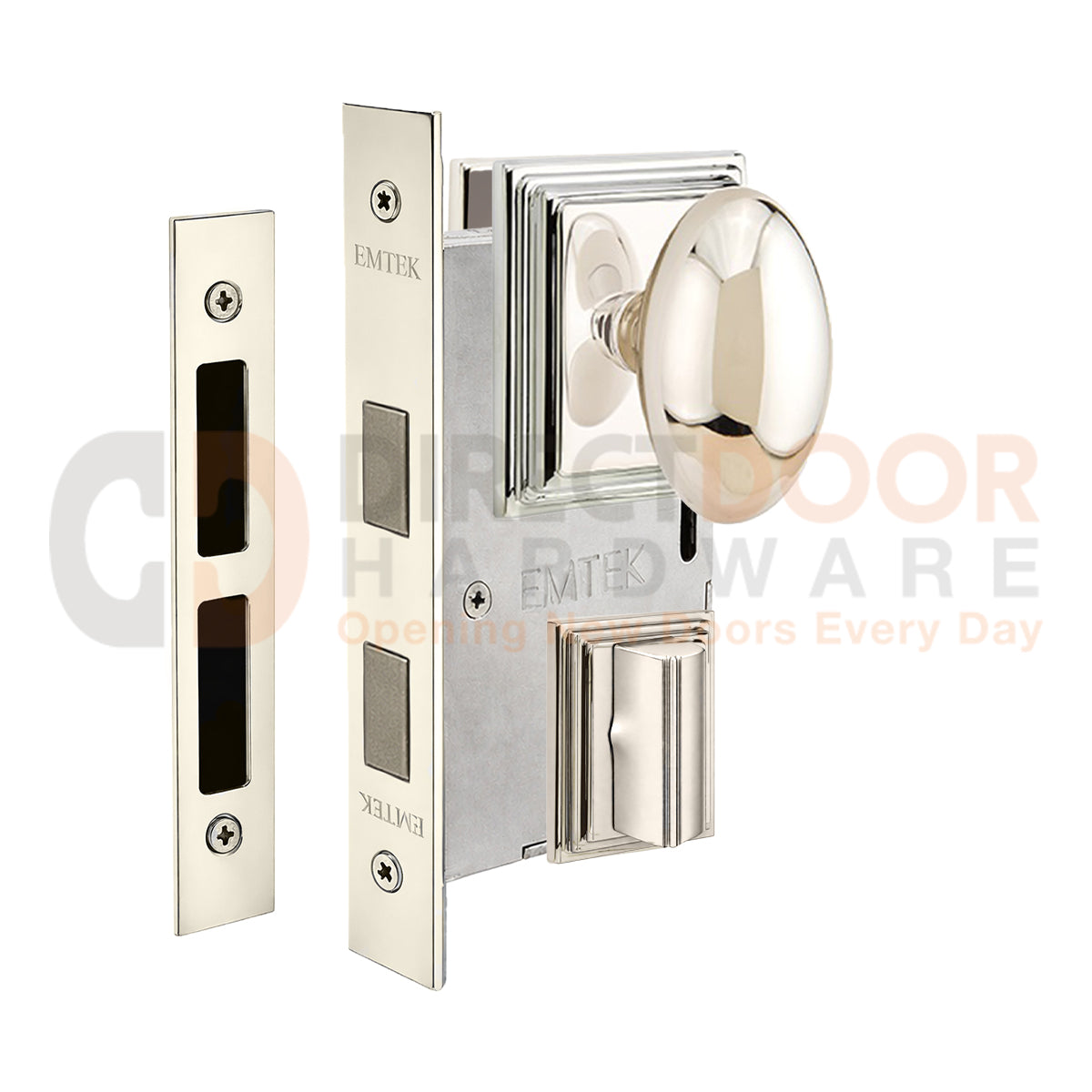 Emtek Egg Interior Mortise Knob with Wilshire Rosette