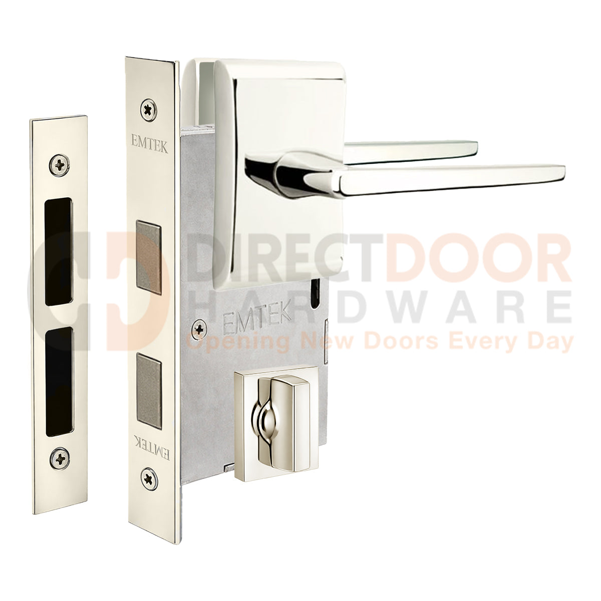 Emtek Hermes Interior Mortise Lever with Neos Rosette