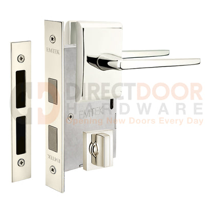 Emtek Hermes Interior Mortise Lever with Neos Rosette