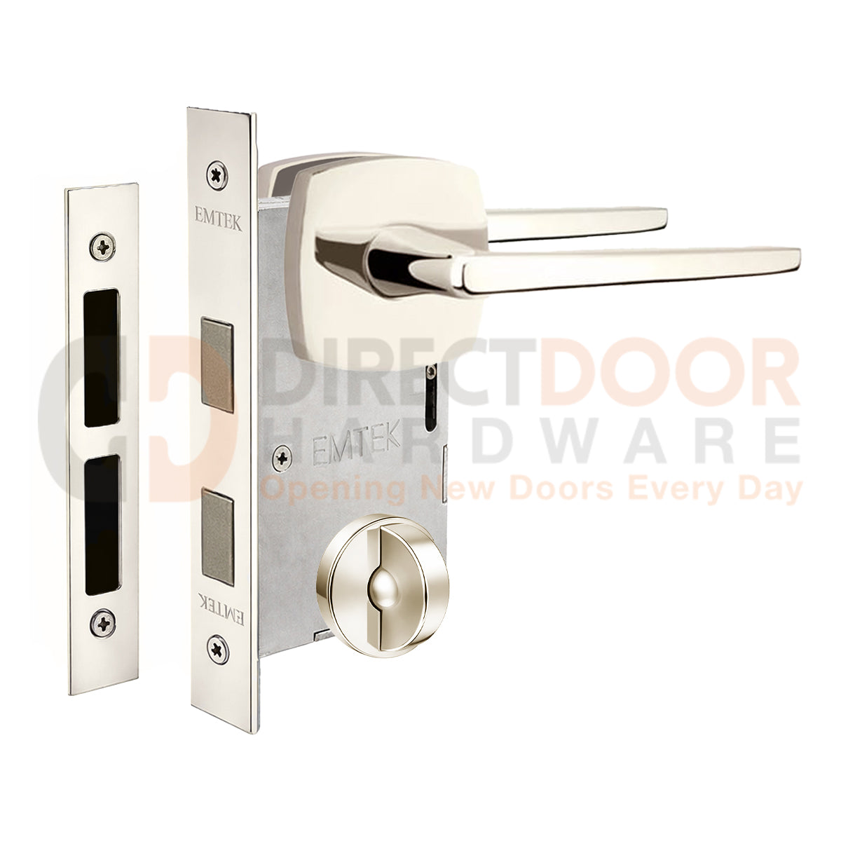 Emtek Hermes Interior Mortise Lever with Urban Rosette