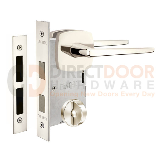 Emtek Hermes Interior Mortise Lever with Urban Rosette