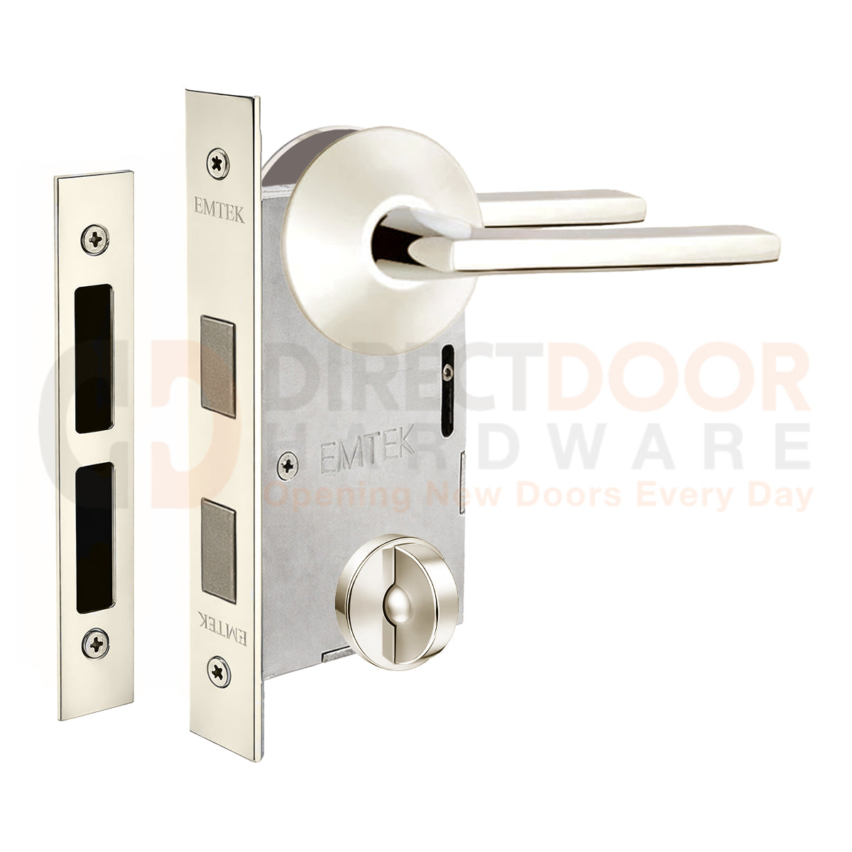 Emtek Helios Interior Mortise Lever with Modern Rosette
