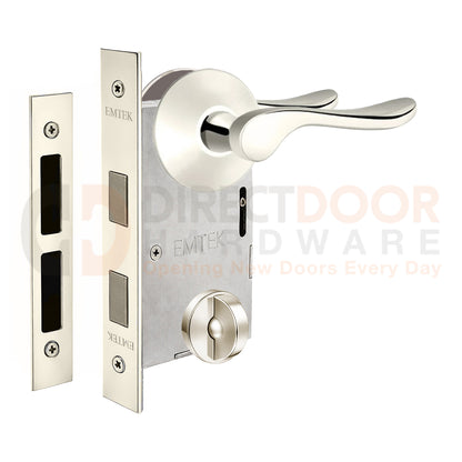 Emtek Luzern Interior Mortise Lever with Modern Rosette