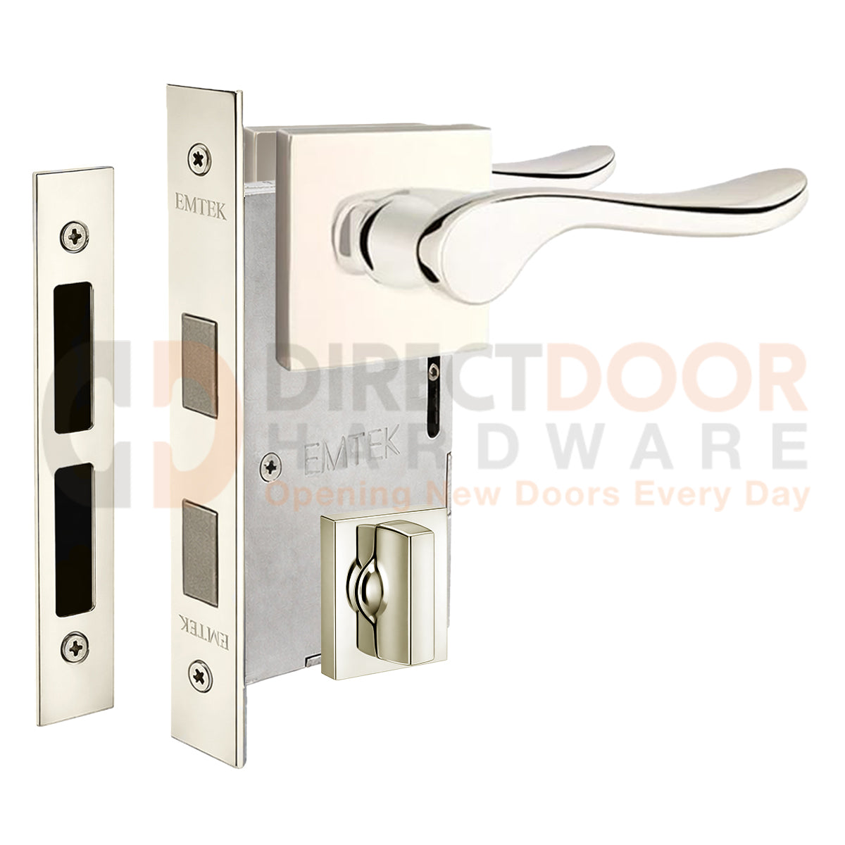 Emtek Luzern Interior Mortise Lever with Square Rosette