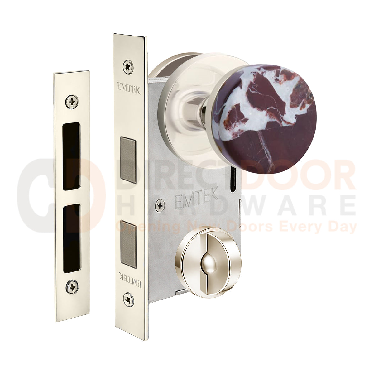 Emtek Rosso Levanto Interior Mortise Knob with Disk Rosette
